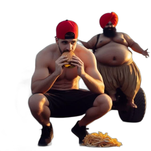 food, hat, concept art, 3d render transparent PNG cut-out