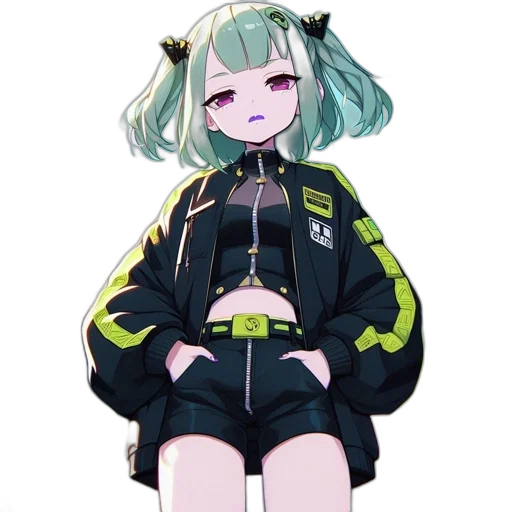 jacket, staff, dress, creature transparent PNG cut-out