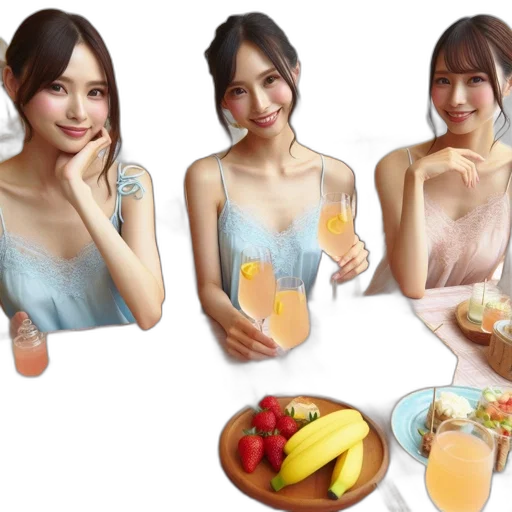 food, jewelry, photorealistic, oil painting transparent PNG cut-out