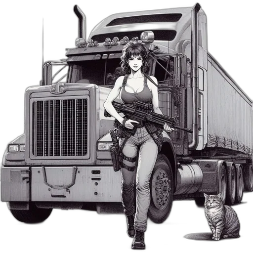 weapon, robot, car, concept art transparent PNG cut-out