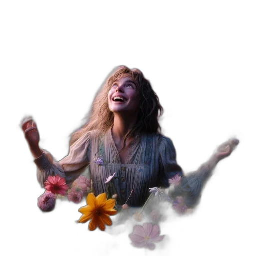flower, photorealistic, concept art, pixel art transparent PNG cut-out