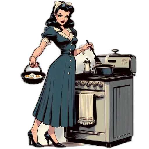 dress, comic book art, cartoon, concept art transparent PNG cut-out