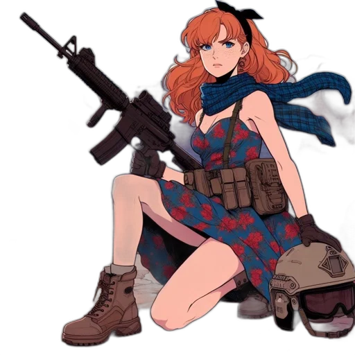 weapon, dress, animal, anime transparent PNG cut-out