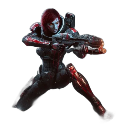 weapon, robot, concept art, 3d render transparent PNG cut-out