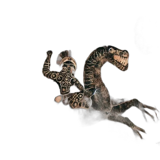 dragon, creature, animal, staff transparent PNG cut-out