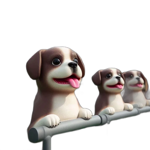staff, animal, 3d render, photorealistic transparent PNG cut-out