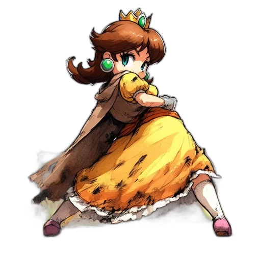 dress, crown, staff, weapon transparent PNG cut-out