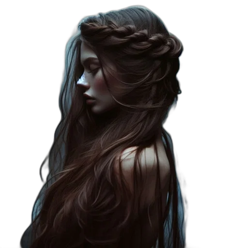 hair, dress, face, crown transparent PNG cut-out