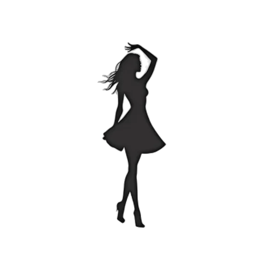 dress, staff, hat, hair transparent PNG cut-out