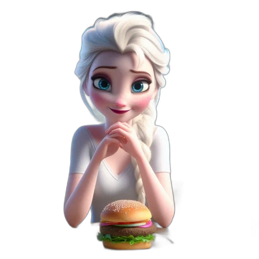 food, dress, concept art, 3d render transparent PNG cut-out