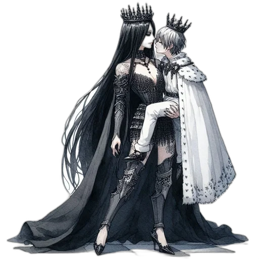 crown, dress, weapon, sword transparent PNG cut-out