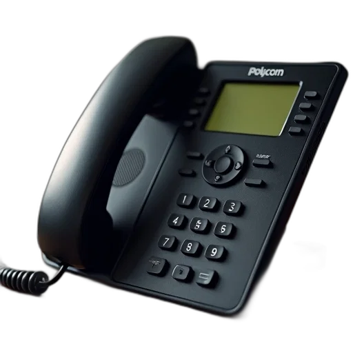 staff, black, polycom, phone transparent PNG cut-out