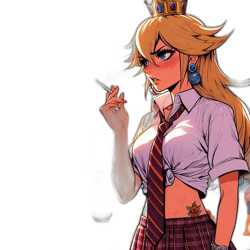 crown, staff, dress, anime transparent PNG cut-out