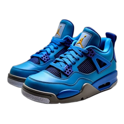 shoes, 3d render, blue, nike transparent PNG cut-out