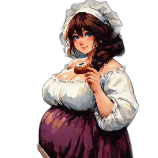 dress, food, hat, pixel art transparent PNG cut-out
