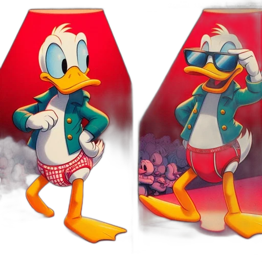 concept art, 3d render, cartoon, donald transparent PNG cut-out
