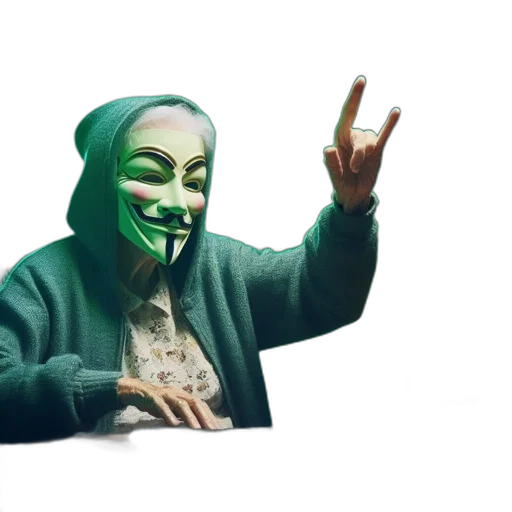 mask, face, vaporwave, cyberpunk transparent PNG cut-out