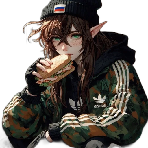 food, jacket, hat, weapon transparent PNG cut-out