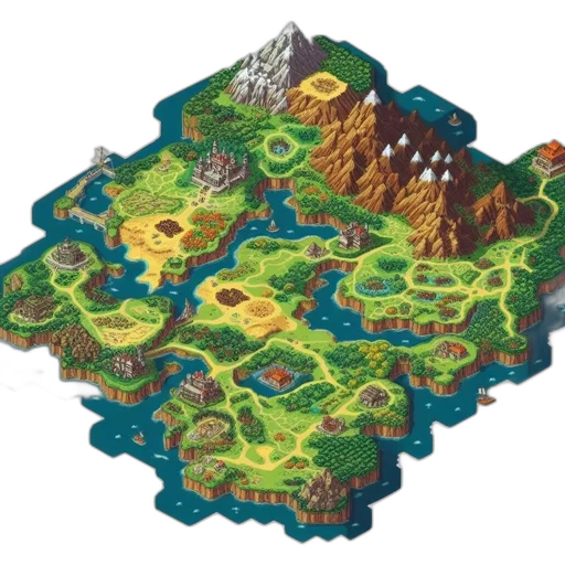 pixel art, concept art, 3d render, fantasy art transparent PNG cut-out