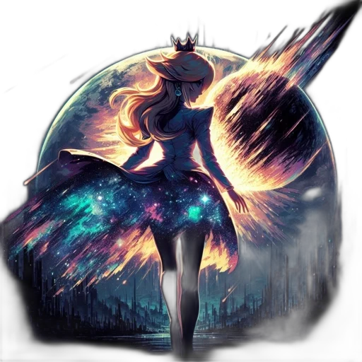 dragon, dress, crown, sword transparent PNG cut-out