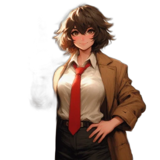 jacket, staff, dress, face transparent PNG cut-out