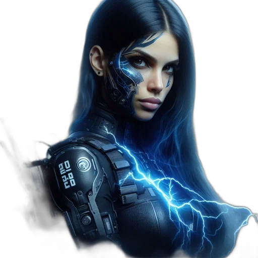cyberpunk, concept art, fantasy art, comic book art transparent PNG cut-out