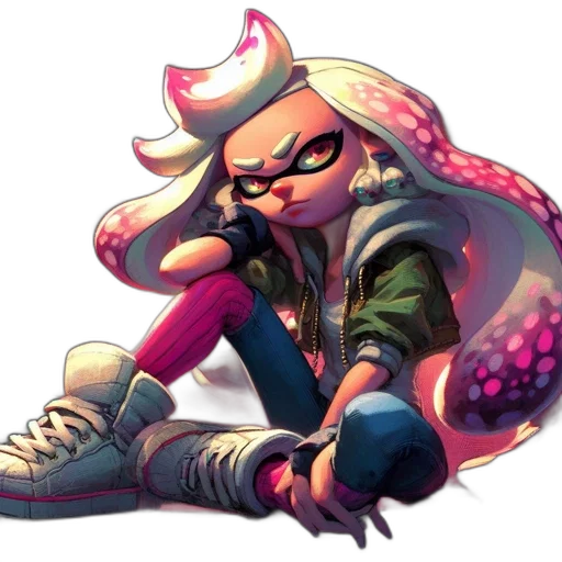 jacket, weapon, concept art, vaporwave transparent PNG cut-out