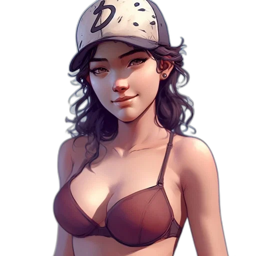 hat, face, dress, fantasy art transparent PNG cut-out