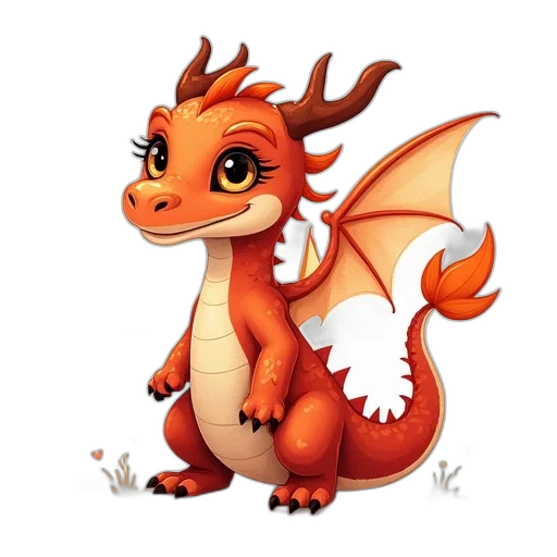 dragon, animal, staff, fantasy art transparent PNG cut-out