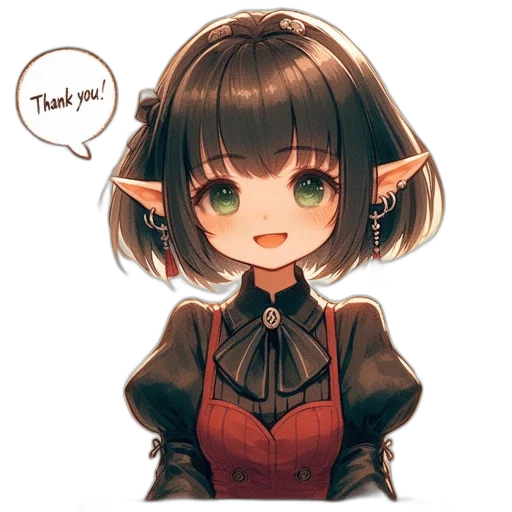 staff, face, anime, fantasy art transparent PNG cut-out