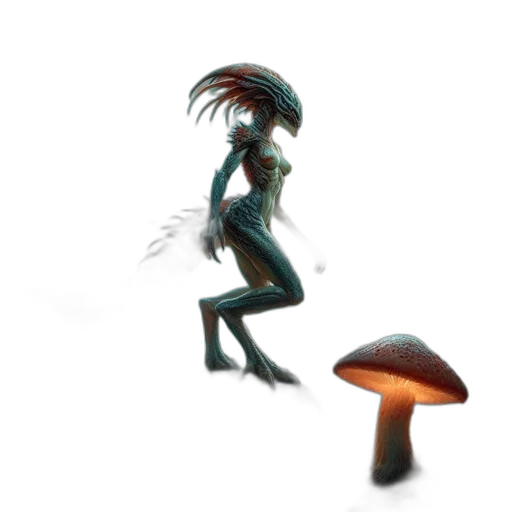 creature, hat, robot, hair transparent PNG cut-out