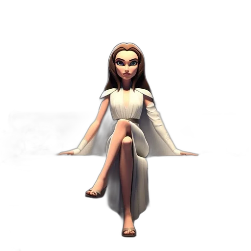 dress, jewelry, staff, creature transparent PNG cut-out