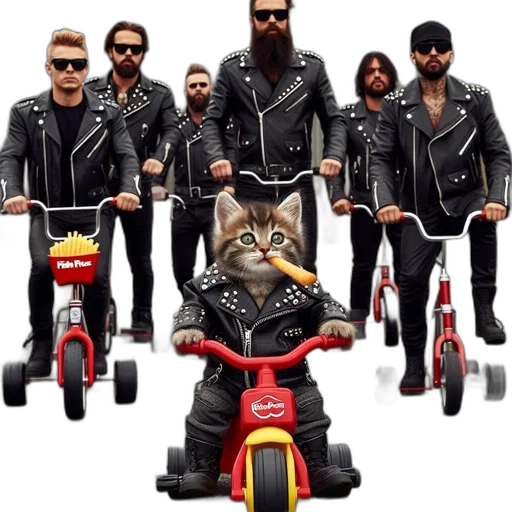 concept art, men, black, leather transparent PNG cut-out