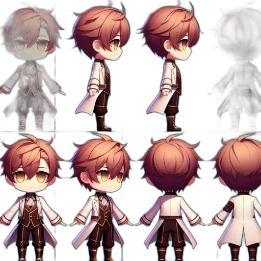 concept art, pixel art, 3d render, anime transparent PNG cut-out