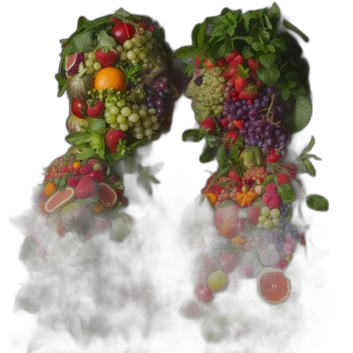 food, photorealistic, concept art, 3d render transparent PNG cut-out