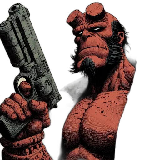 weapon, comic book art, concept art, detailed transparent PNG cut-out