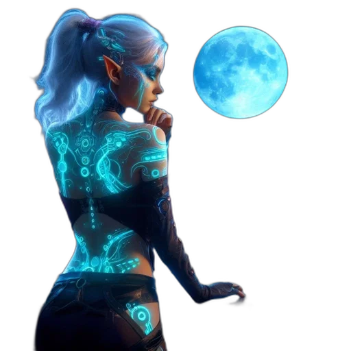 robot, concept art, fantasy art, cyberpunk transparent PNG cut-out