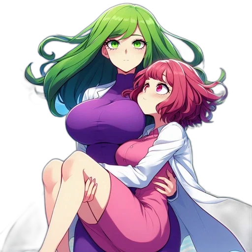 dress, staff, creature, anime transparent PNG cut-out