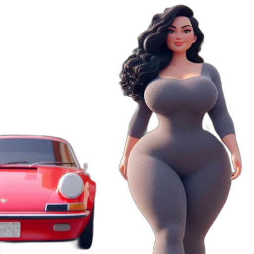 car, dress, 3d render, concept art transparent PNG cut-out