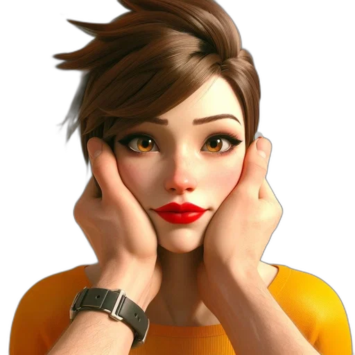 face, staff, jewelry, 3d render transparent PNG cut-out