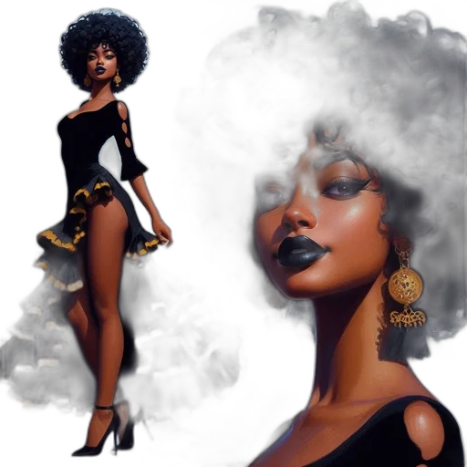 dress, concept art, fantasy art, photorealistic transparent PNG cut-out