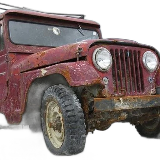 car, photorealistic, 3d render, rusty transparent PNG cut-out