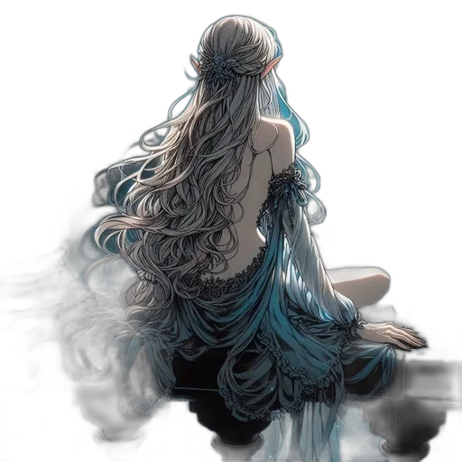 dress, hair, dragon, crown transparent PNG cut-out