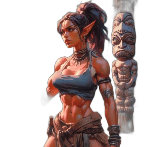 staff, fantasy art, concept art, comic book art transparent PNG cut-out
