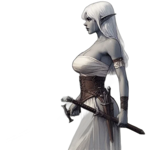 sword, staff, weapon, dress transparent PNG cut-out