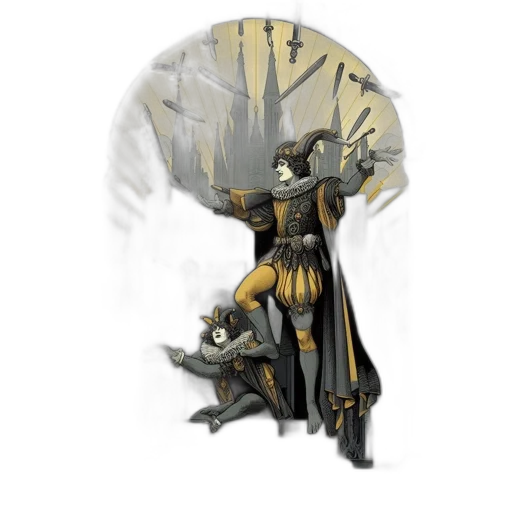 crown, staff, sword, weapon transparent PNG cut-out