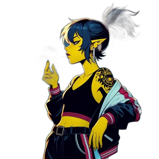 jacket, staff, dragon, concept art transparent PNG cut-out