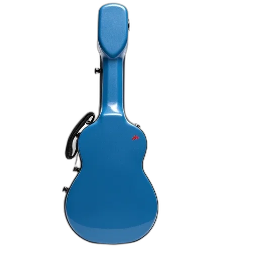 3d render, blue, guitar, case transparent PNG cut-out