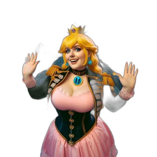 dress, crown, staff, weapon transparent PNG cut-out