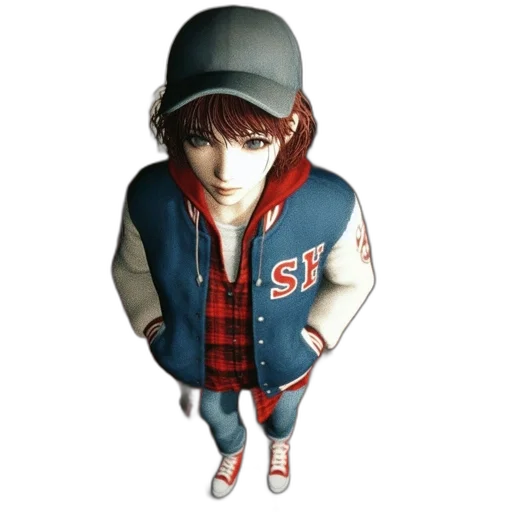 jacket, hat, staff, face transparent PNG cut-out